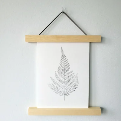 Foto van een monoprint op A5-formaat van een varen